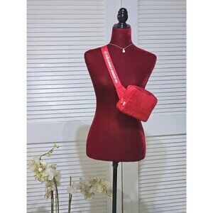 NWOT Béis Women's Red The Belt Bag in Text Me Crossbody Belt Bag Size S 3038